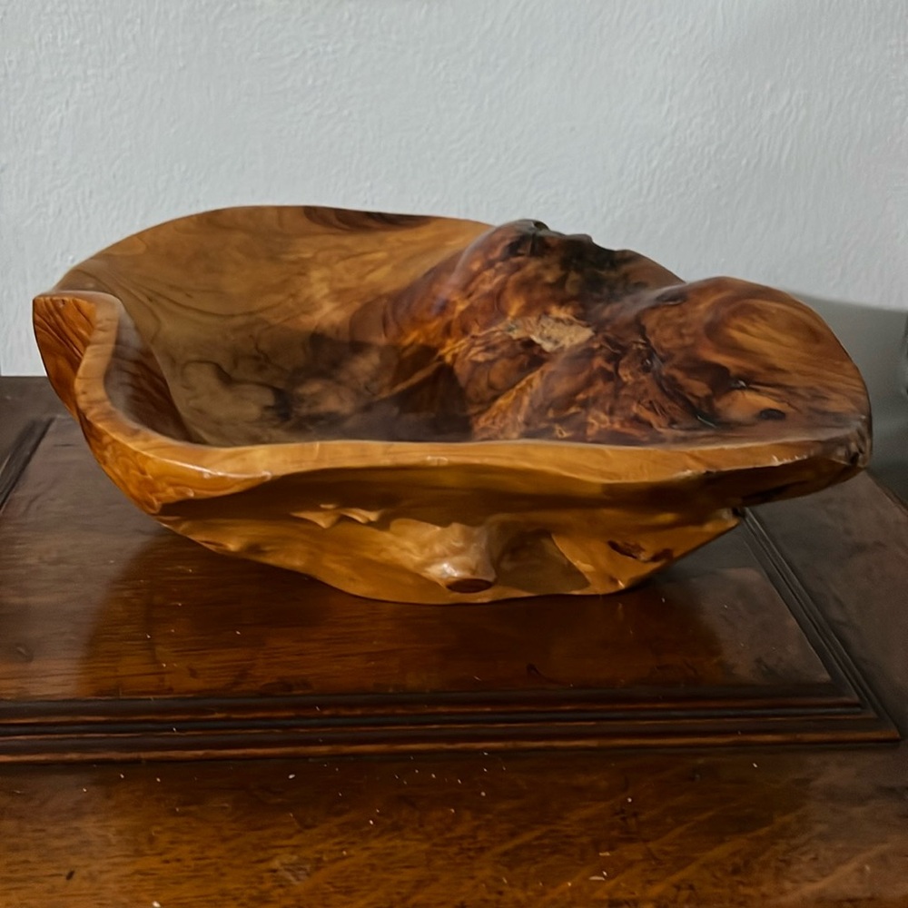 Vintage Wood burl bowl